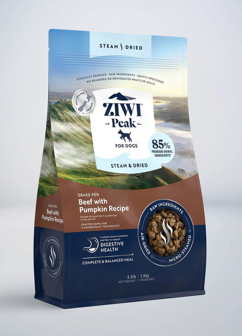 ZIWI PEAK Dog Steam Dried Beef with Pumpkin - Pets Villa