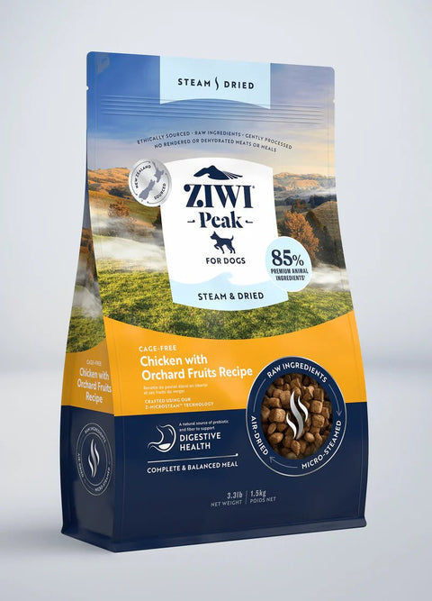 ZIWI PEAK Dog Steam Dried Chicken with Orchard Fruit - Pets Villa