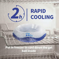 Pet cooling bowl with 500ml capacity and non-toxic gel