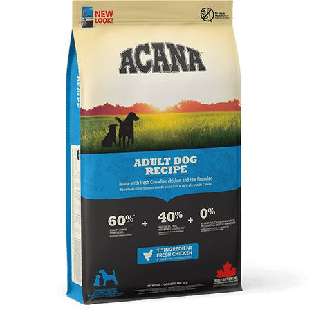ACANA Adult Dog Food with Fresh Chicken and Raw Flounder – 2kg or 6kg Bag