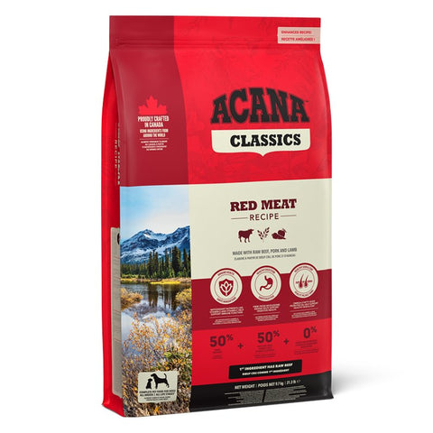 ACANA Classic Red dog food 2kg/6kg/11.4kg bag front view