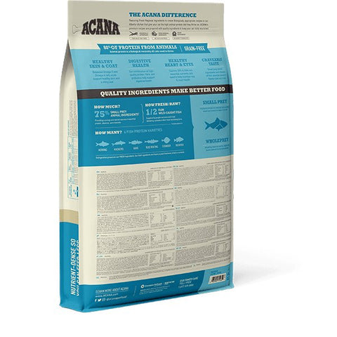 ACANA Pacifica cat food benefits: omega-3 rich, high protein, WholePrey fish blend
