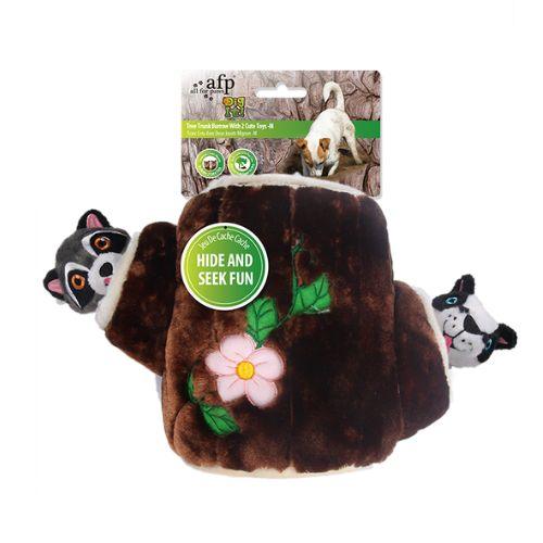 ALL FOR PAWS Dig it Tree Trunk Burrow with 2 Cute Toys - Pets Villa