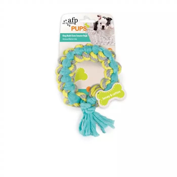 ALL FOR PAWS Ring Multi Chew Sweater Rope - Pets Villa
