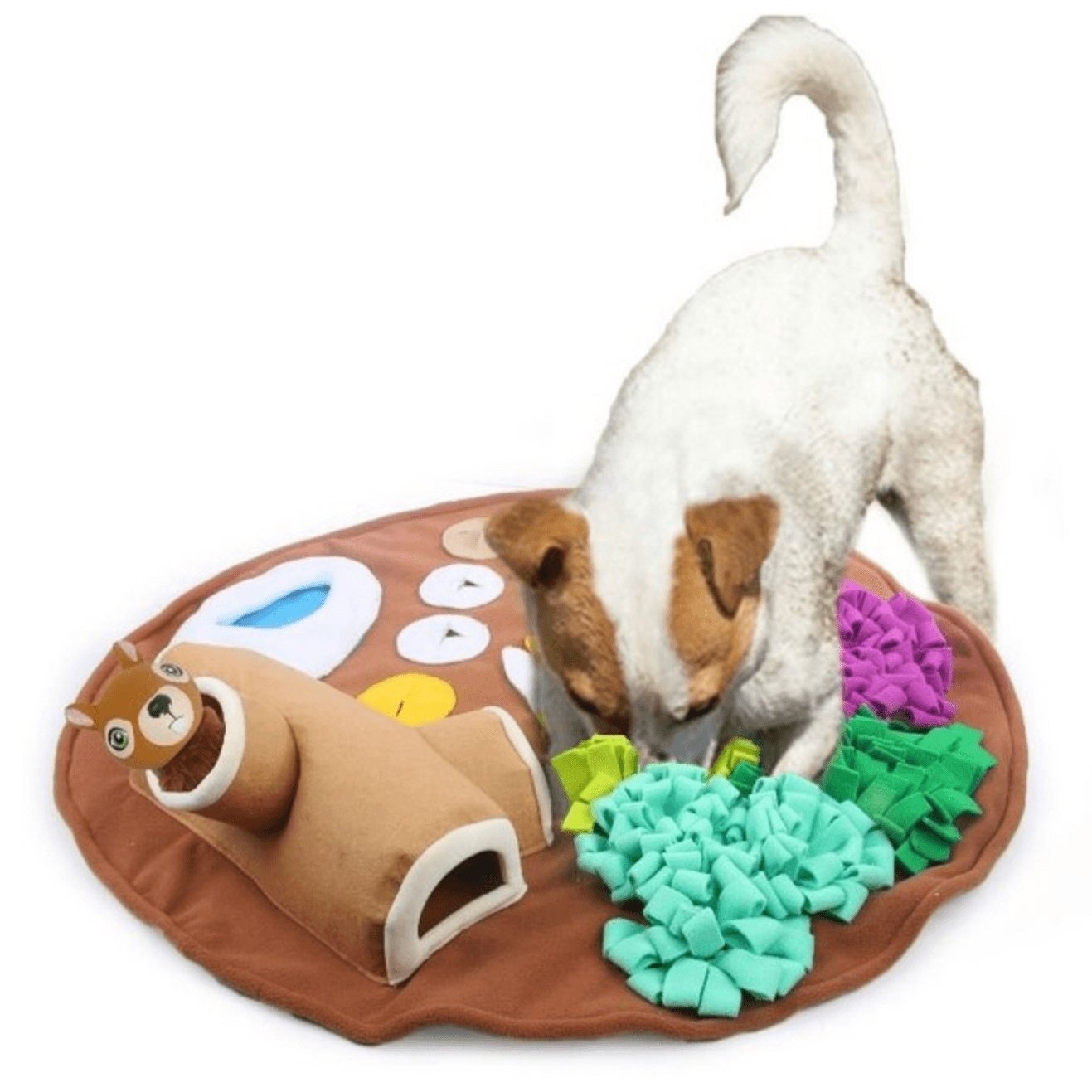 ALL FOR PAWS Round Fluffy Mat with One Cute Toy - Pets Villa
