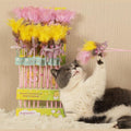 Natural Texture Feather & Rabbit Fur Cat Teaser – AMY&CAROL