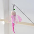 AMY&CAROL Extendable Pink Dragonfly Cat Teaser - Pets Villa