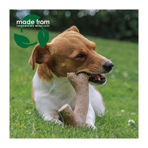 Ancol Made From Wood Fibre Dog Toys – Natural, Eco-Friendly Chew Toys for Dental Health