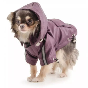 ANCOL Small Bite Waterproof Jacket with Hood Damson - Pets Villa