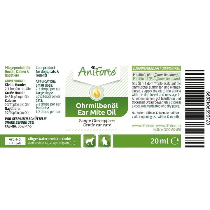 Aniforte ear mite oil outlet