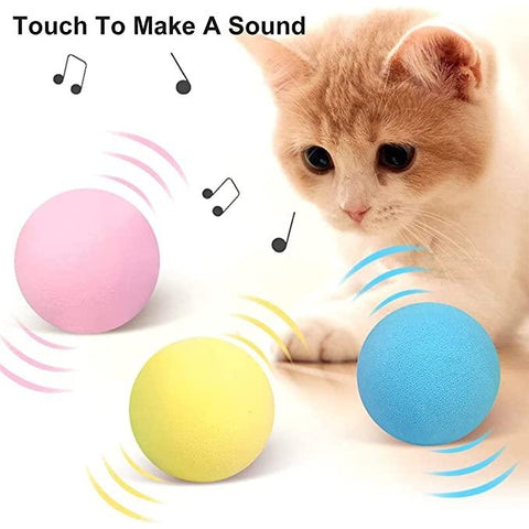 Animal Sound Cat Balls 3pks - Pets Villa