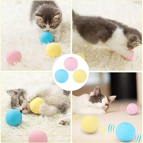 Animal Sound Cat Balls 3pks - Pets Villa