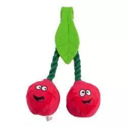 ANIMATE Plush Cherries on rope Squeaky Dog Toy - Pets Villa