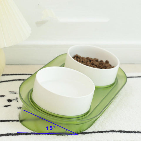 Anti-Spill Angled Pet Bowl - Pets Villa