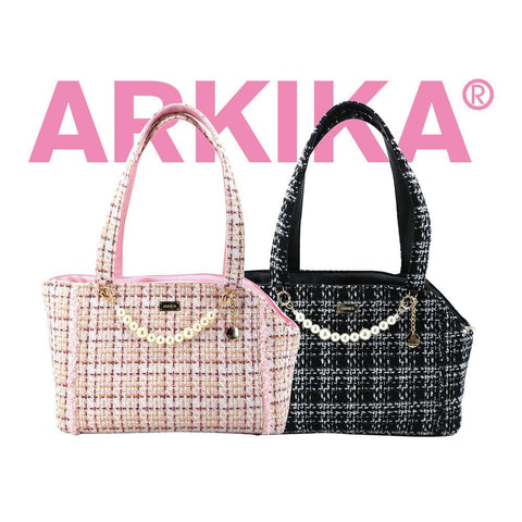 ARKIKA Tweed Fabric Pet Carrier Bag - Pets Villa