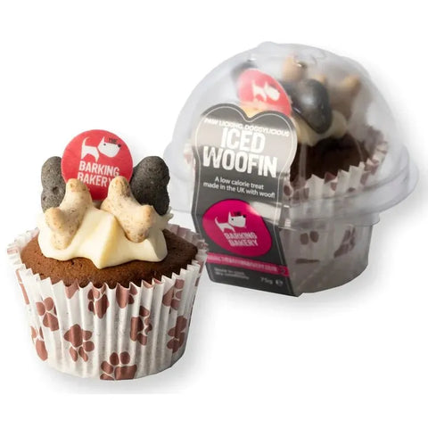 BARKING BAKERY Vanilla Woofin with Vanilla Frosting - Pets Villa