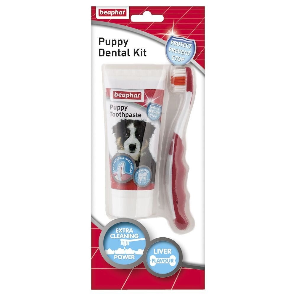 Beaphar toothbrush Toothpaste for puppies 01