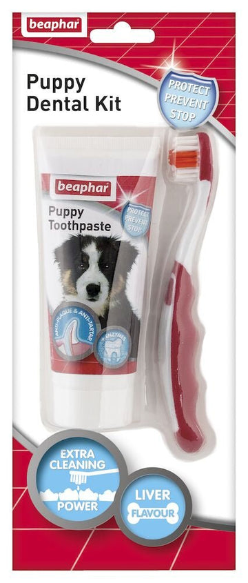 BEAPHAR Toothbrush & Toothpaste for Puppies