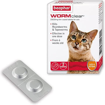BEAPHAR WORMclear Cat for Cats up to 6kg (2Tabs) - Pets Villa