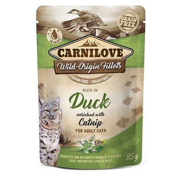 CARNILOVE Cat Pouch Duck with Catnip - Pets Villa
