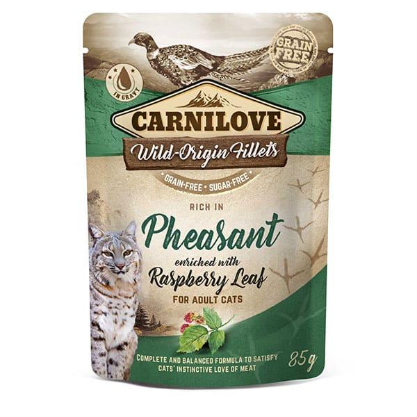 Cat Pouch Pheasant Raspberry Leaves