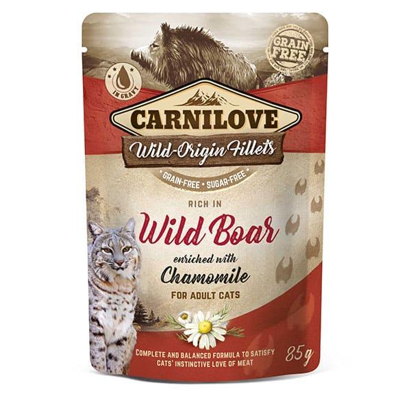 CARNILOVE Cat Pouch Wild Boar with Chamomile