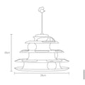 Cat Ball Track Play Tower - Alternative product image showing the sketch of dimensions. This is a product of Pets Villa.