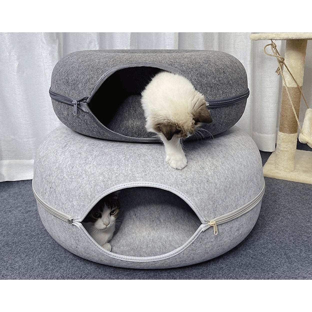 Cat Play Tunnel & Bed - Pets Villa