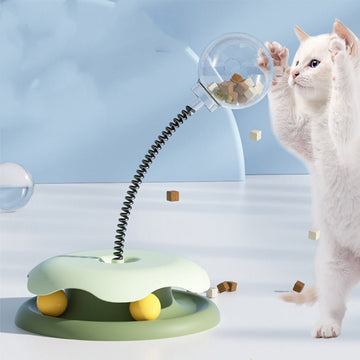 Cat Toy Treat Dispenser with Ball Track