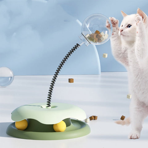 Cat Toy Treat Dispenser with Ball Track - Pets Villa