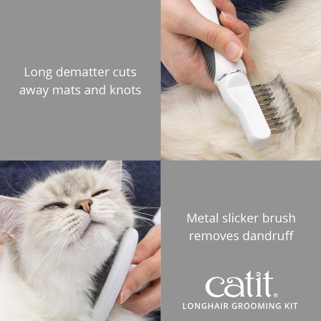 Cat grooming hot sale tools long hair