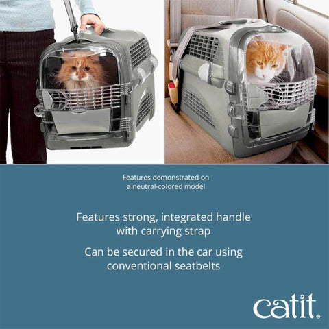 CATIT Cabrio Cat Carrier - Alternative product image featuring the handle. This is a product of Pets Villa.