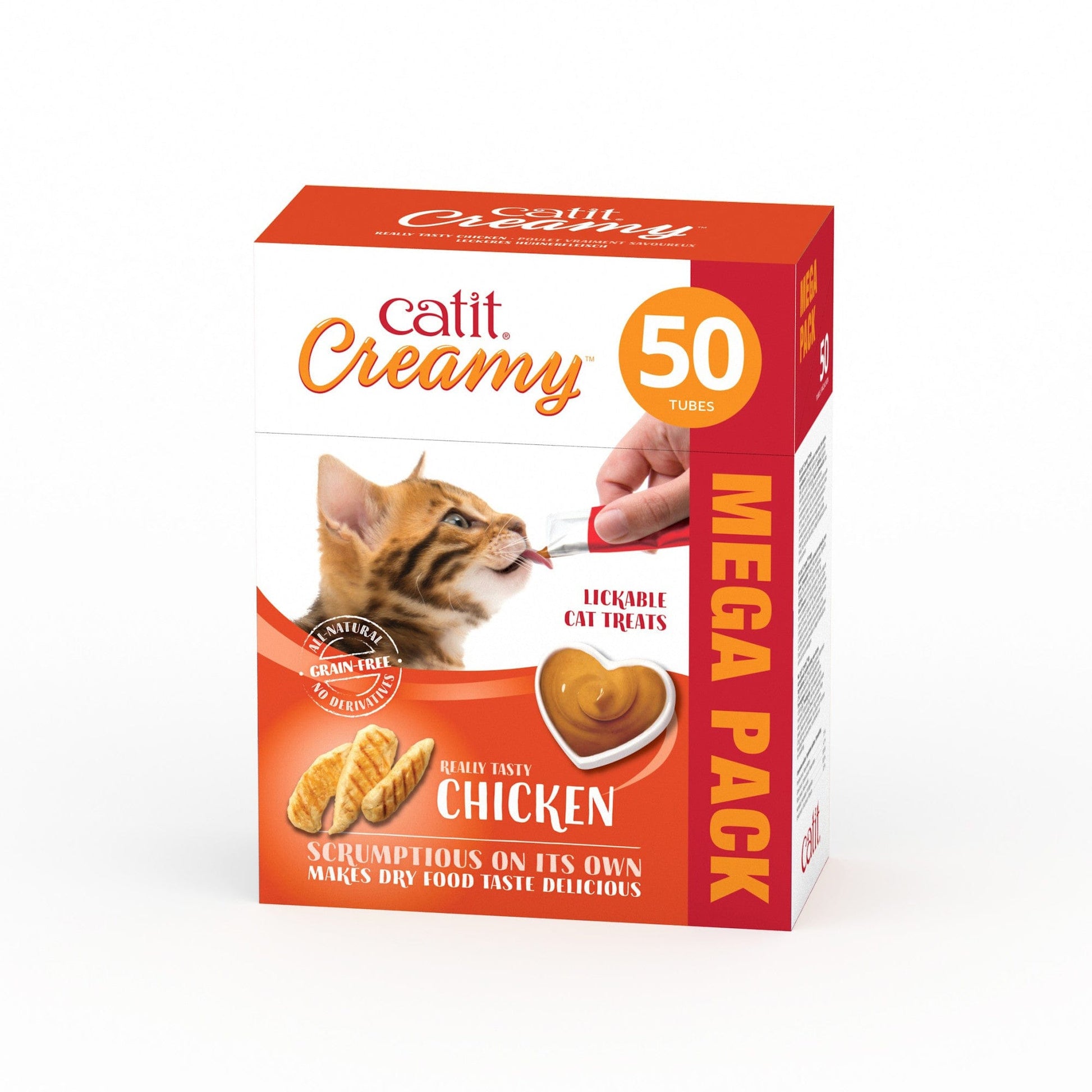 CATIT Creamy Lickable Cat Treat Chicken Tubes - product image. This is a product of Pets Villa.