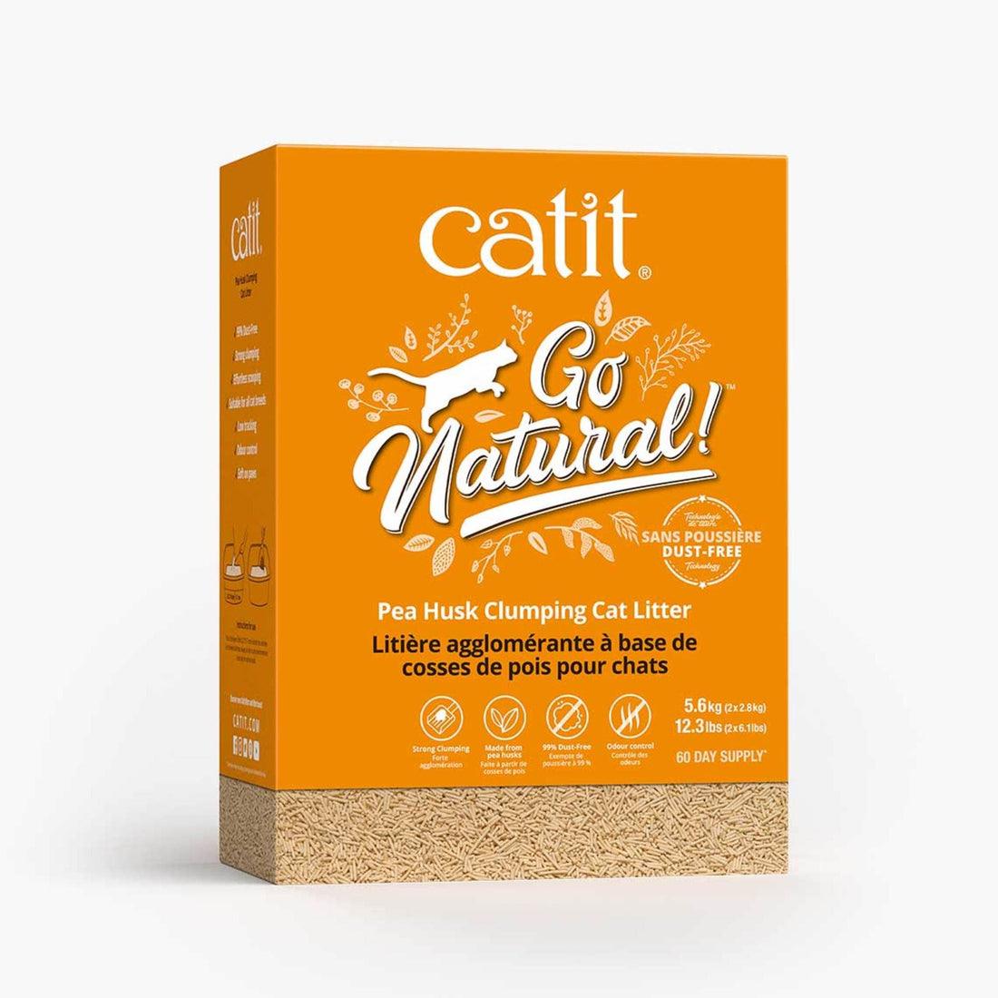 CATIT Go Natural! Pea Husk Clumping Cat Litter - 14L Box - Pets Villa