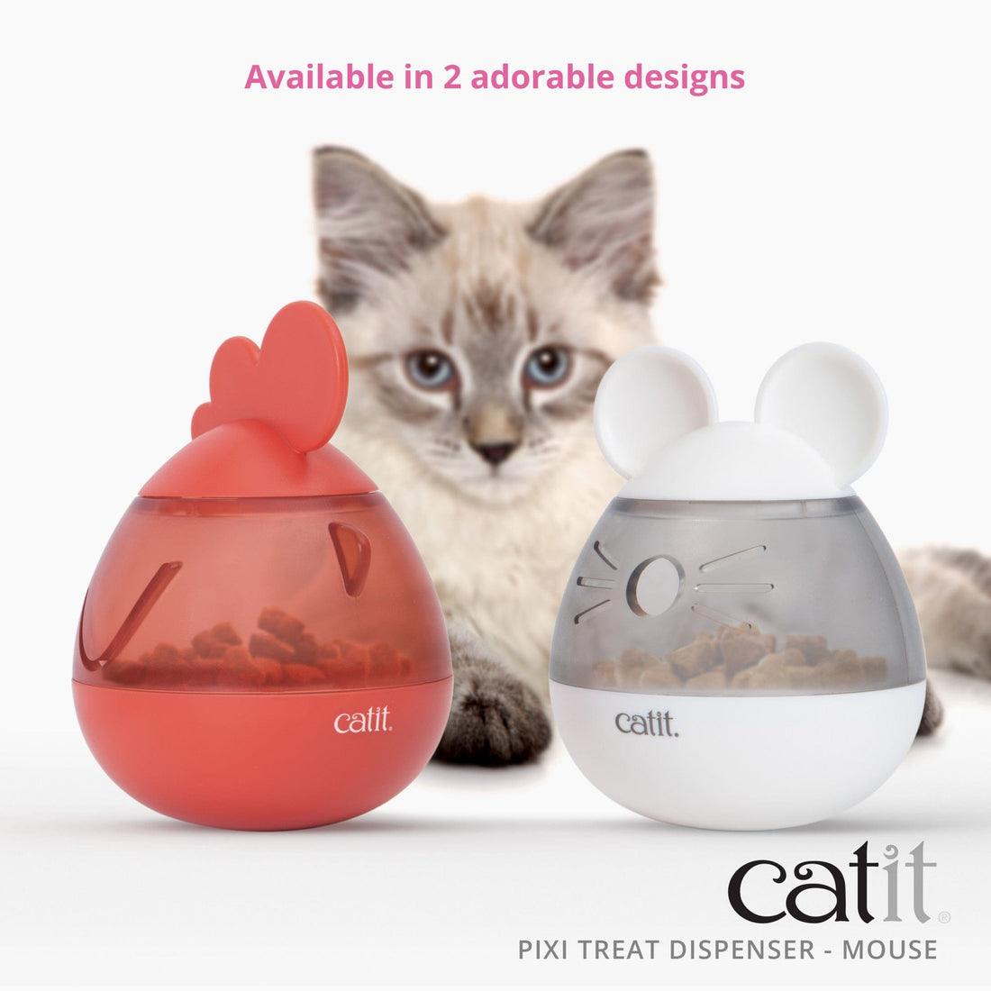 CATIT Pixi Treat Dispenser, Mouse, White - Pets Villa