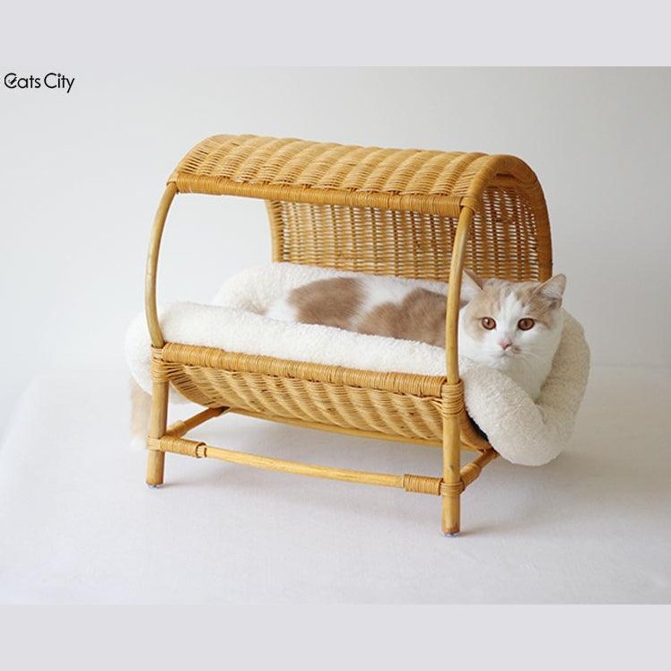 CATS CITY Cylinder Bed - Pets Villa