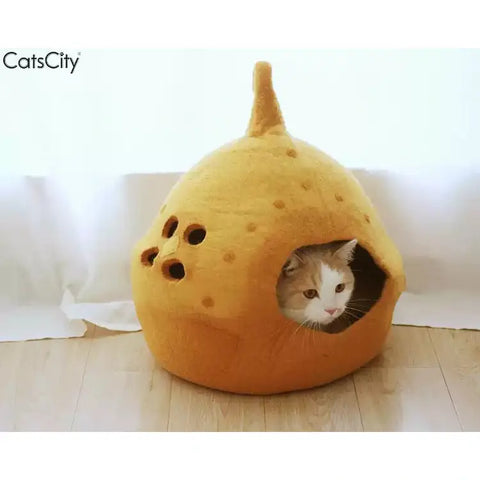 CATS CITY Wool Bed - Pets Villa