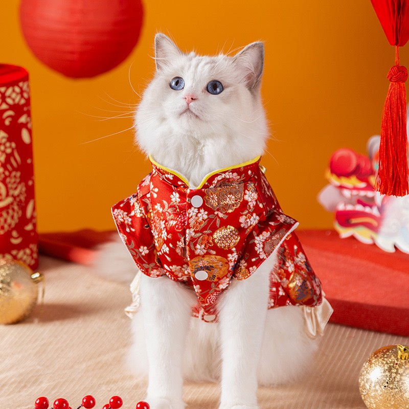 Chinese Celebration Tang Pet Suit - Pets Villa