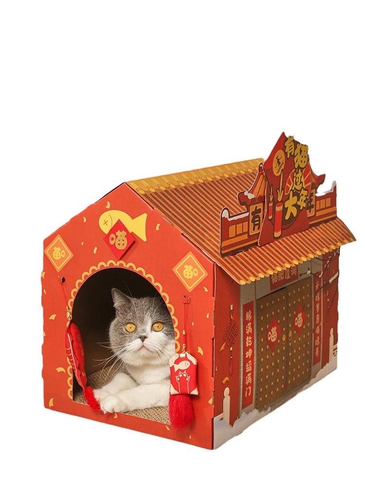 Chinese Spring Festival Special Edition Cat Scratcher - Pets Villa