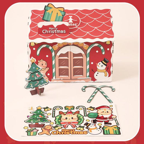 Christmas Cat Scratcher House - Pets Villa
