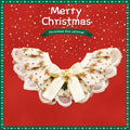 Four adjustable Christmas pet scarves in red and green festive designs with bows