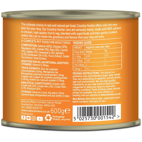 NATURES MENU Country Hunter Salmon with Super Food for Adult Dogs - Pets Villa