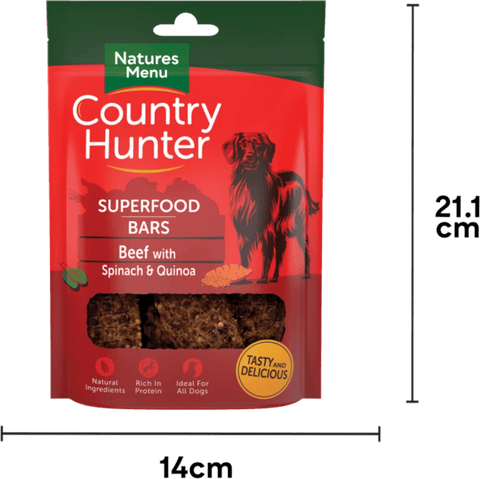 COUNTRY HUNTER Superfood Bars Beef For Adult Dogs - Pets Villa