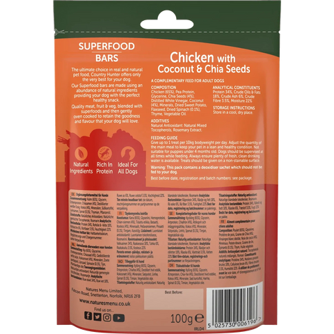 COUNTRY HUNTER Superfood Bars Chicken For Adult Dogs - Pets Villa