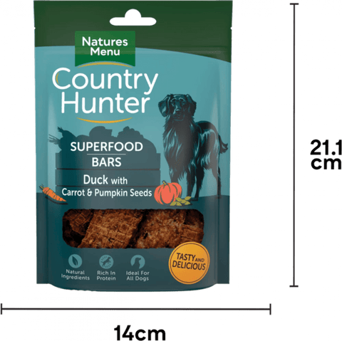 COUNTRY HUNTER Superfood Bars Duck For Adult Dogs - Pets Villa