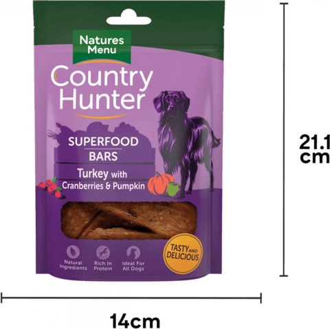 COUNTRY HUNTER Superfood Bars Turkey For Adult Dogs - Pets Villa