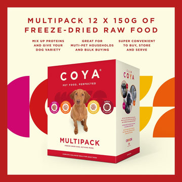 COYA Freeze-Dried Raw Adult Dog Food Multipack - Product image with description. This is a product of Pets Villa.