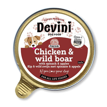 DEVINI Chicken and Wild Boar for Dogs 85g - product image. This is a product of Pets Villa.