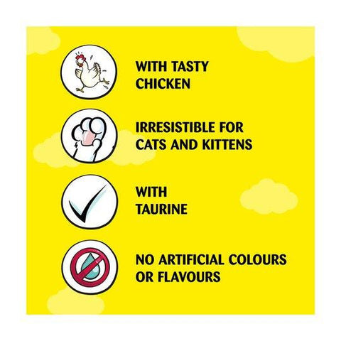 DREAMIES Creamy Cat Treats With Chicken 4X10g - Pets Villa