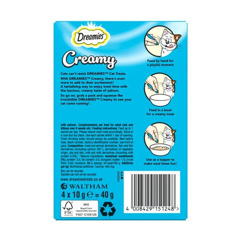 DREAMIES Creamy Cat Treats With Salmon - Pets Villa